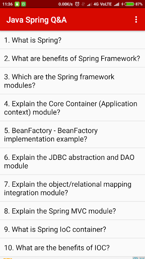 Java Spring - Interview Questi Screen 2