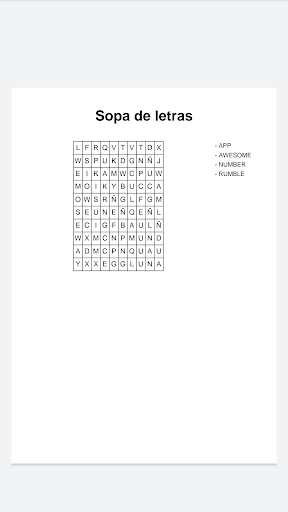 Word Search Generator Screen 3