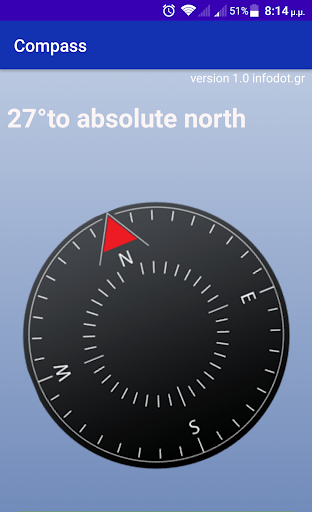 Android application Compass screenshort