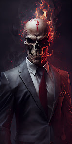 Captura 12 Flame Skull Wallpapers 2023 HD android
