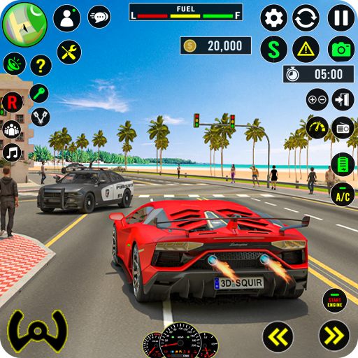 Fury Car Driving Car Games 3D logo