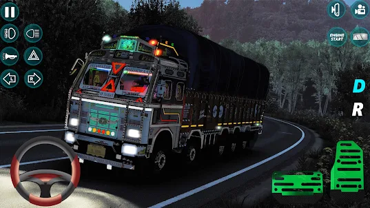3Dを運転するインドのトラックゲーム
