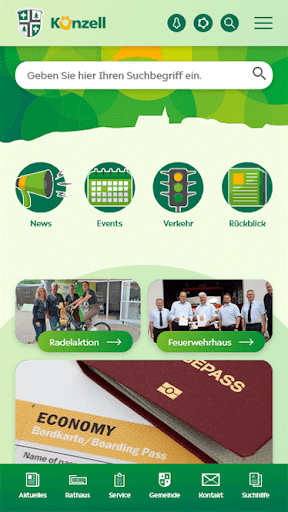 Android application Künzell App screenshort