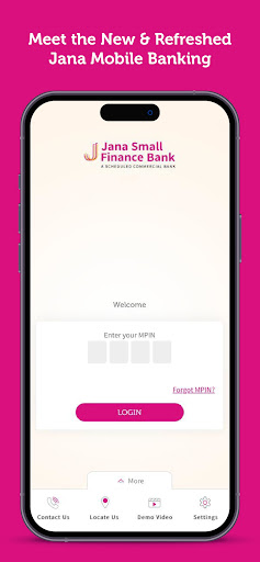 Android application Jana Bank Mobile Banking screenshort