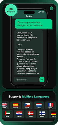 Screenshot of Lek: AI Writing Assistant