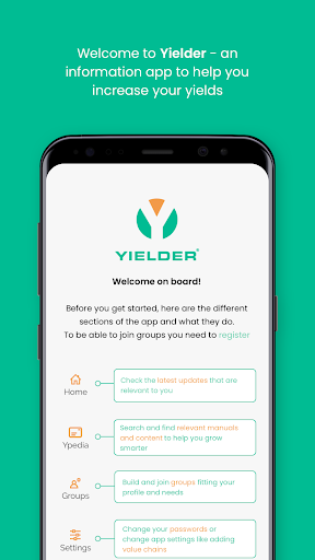 Android application Yielder screenshort