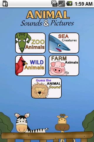 Android application Animal Sounds & Pictures screenshort