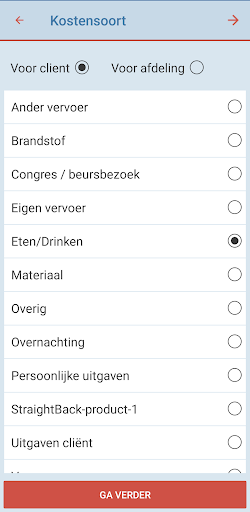 Straight Kasboek APP Screen 2