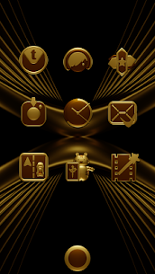 HAMOND gold – Gói biểu tượng màu đen 3D Apk (Trả phí) 4
