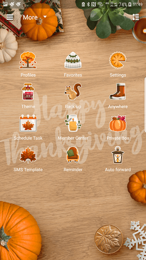 Next SMS Skin for ThanksGiving Screen 3