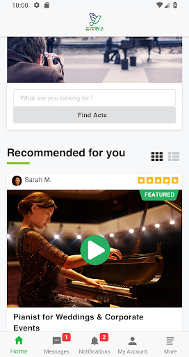 Arrive Booking Agency Screen 2