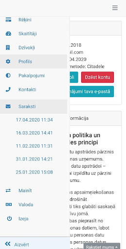 Android application MansDzib.lv screenshort
