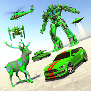 Deer Robot Games : Police Car Transform Games