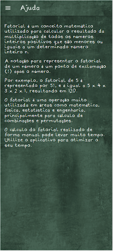 Fatorial Calculadora Screen 3