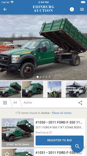 Edinburg Auction Screen 2