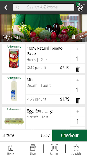 Screenshot of A to Z Kosher