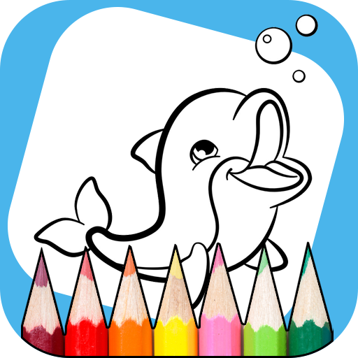 Dolphins Coloring Book