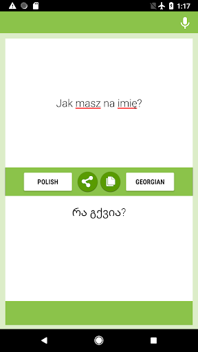 Android application Polish-Georgian Translator screenshort