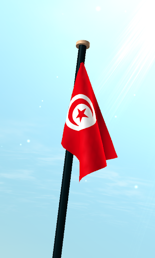 Tunisia Flag 3D Live Wallpaper Screen 3
