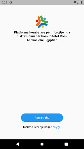 Android application Raporto Diskriminimin screenshort