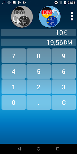 Android application German Mark Euro converter screenshort