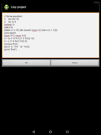 Android application AndrExpertSystem screenshort