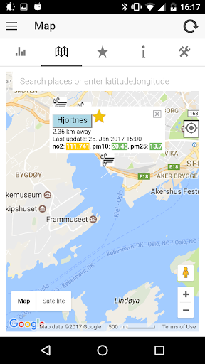 Open Air Quality Screenshot