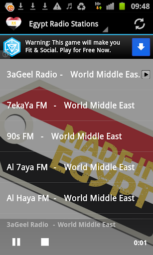 Egypt Radio Music & News Screen 2