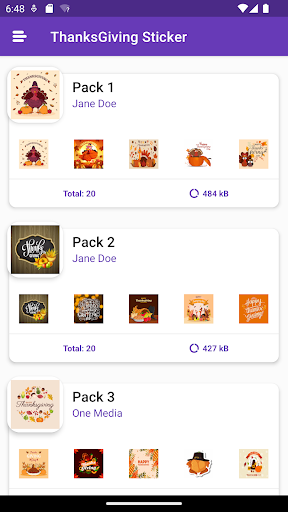 ThanksGiving Stickers Wastickr