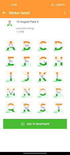 Independence 15 August Sticker Screen 2