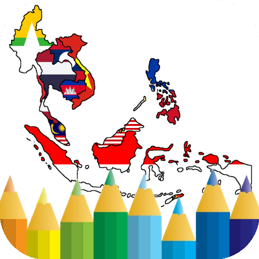 coloring southeast asia flag logo