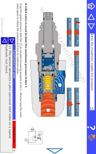 Android application Hydraulic test rigs simulation screenshort