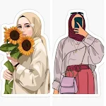 Cover Image of ดาวน์โหลด Cute hijab cartoon Wallpaper  APK