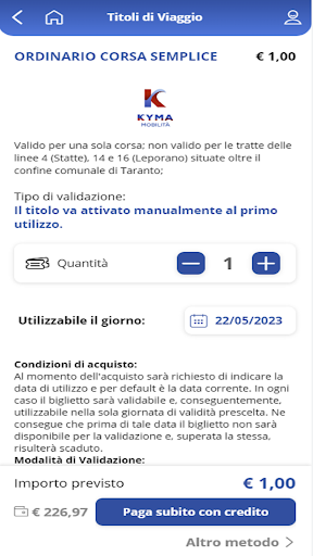 KYMA Mobilità Screen 3