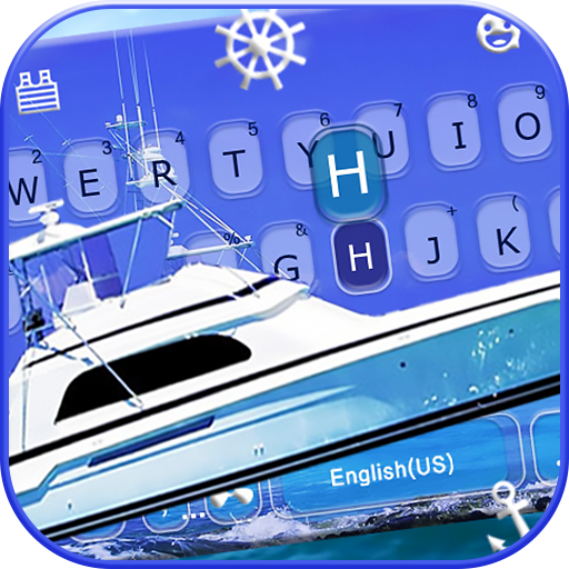 Blue Sea Boat Keyboard Theme logo