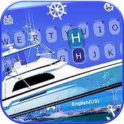 Blue Sea Boat Keyboard Theme