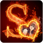 Cover Image of Download Fire Text Photo Frame 2.0 APK