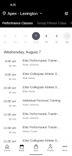 APEX athletic performance Screen 2