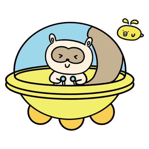UFOたぬきイングリッシュ logo