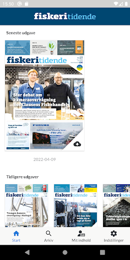 Android application Fiskeri Tidende e-avis screenshort