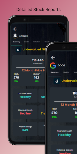 Android application Undervalued: Stock Analysis screenshort