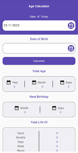 Easy Age Calculator Screen 2