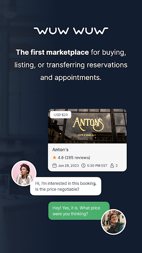 Android application Wuw Wuw: Buy & Sell Bookings screenshort