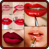 DIY Lip Makeup Girl Step By Step Home Ideas Design icon