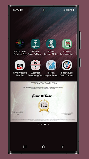 Android application IQ Test: Raven's Matrices Pro screenshort