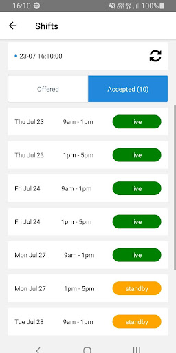 Android application HealthStat screenshort