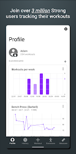 Strong Workout Tracker Gym Log Capture d'écran