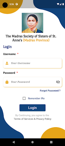 Android application St. Anne's Sisters - Chennai screenshort