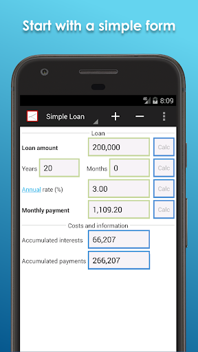 Android application Loan Calculator screenshort
