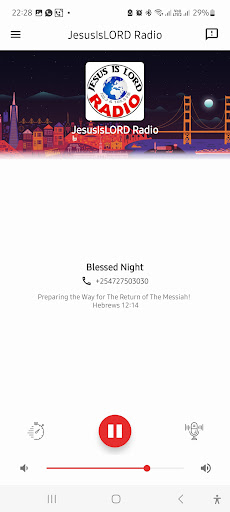 Android application Jesus Is LORD Radio Lite screenshort